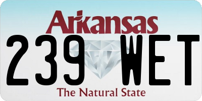 AR license plate 239WET