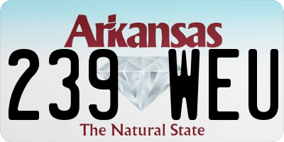 AR license plate 239WEU