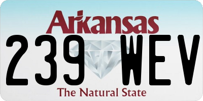 AR license plate 239WEV
