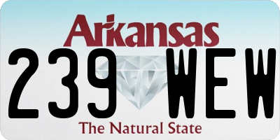 AR license plate 239WEW
