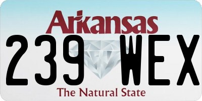 AR license plate 239WEX