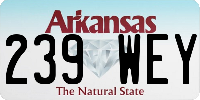 AR license plate 239WEY