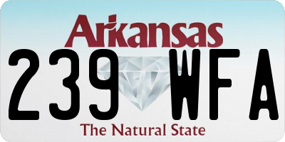 AR license plate 239WFA