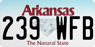 AR license plate 239WFB
