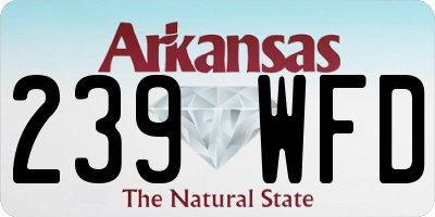 AR license plate 239WFD
