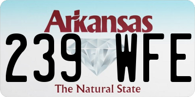 AR license plate 239WFE