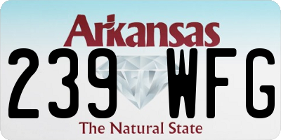 AR license plate 239WFG