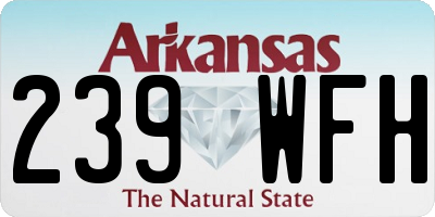 AR license plate 239WFH