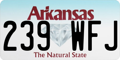 AR license plate 239WFJ