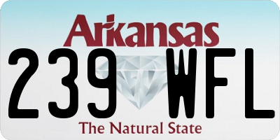 AR license plate 239WFL