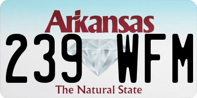 AR license plate 239WFM