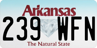 AR license plate 239WFN