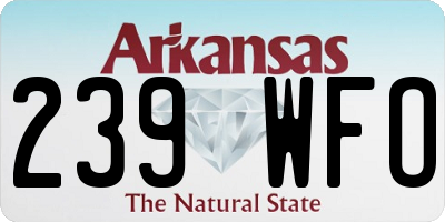 AR license plate 239WFO