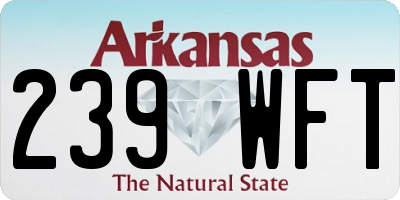 AR license plate 239WFT