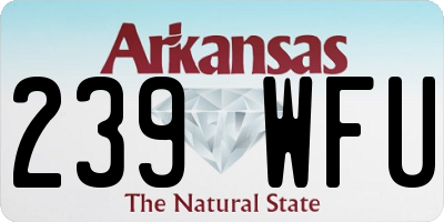 AR license plate 239WFU