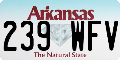 AR license plate 239WFV