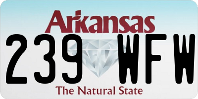 AR license plate 239WFW