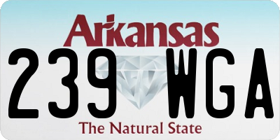 AR license plate 239WGA