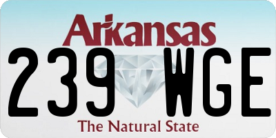 AR license plate 239WGE