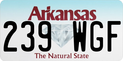 AR license plate 239WGF