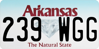 AR license plate 239WGG