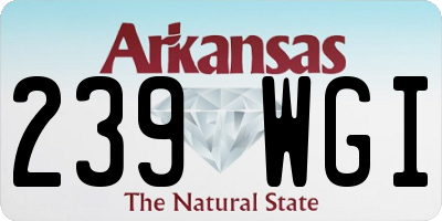 AR license plate 239WGI