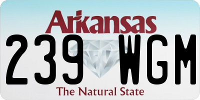 AR license plate 239WGM