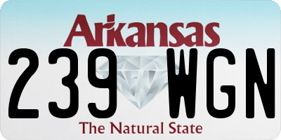 AR license plate 239WGN