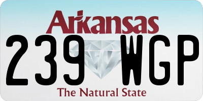 AR license plate 239WGP