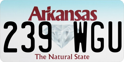 AR license plate 239WGU