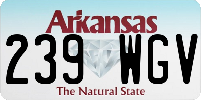 AR license plate 239WGV
