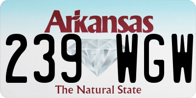 AR license plate 239WGW