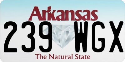 AR license plate 239WGX