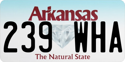 AR license plate 239WHA