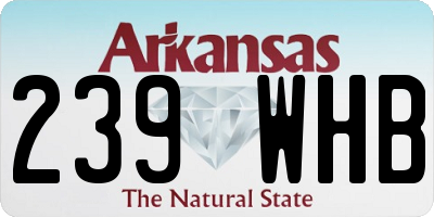 AR license plate 239WHB