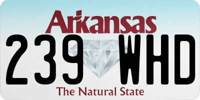 AR license plate 239WHD