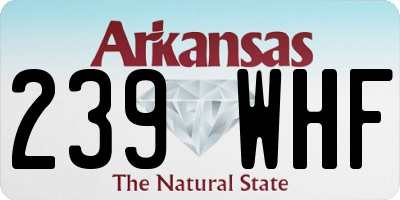 AR license plate 239WHF