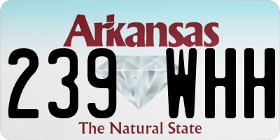 AR license plate 239WHH