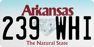 AR license plate 239WHI