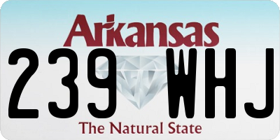 AR license plate 239WHJ