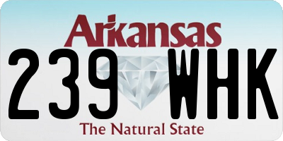 AR license plate 239WHK