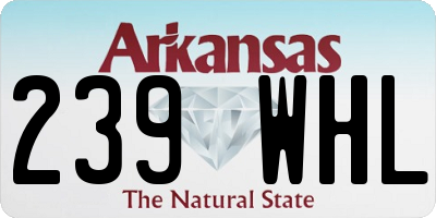 AR license plate 239WHL