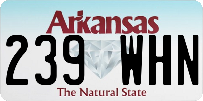AR license plate 239WHN