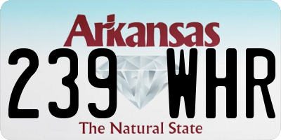 AR license plate 239WHR
