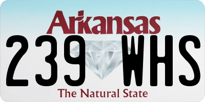 AR license plate 239WHS