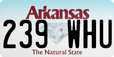 AR license plate 239WHU