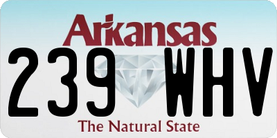 AR license plate 239WHV