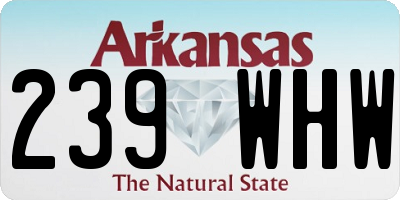 AR license plate 239WHW