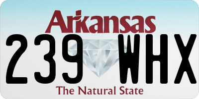 AR license plate 239WHX