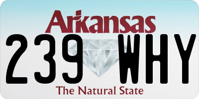 AR license plate 239WHY